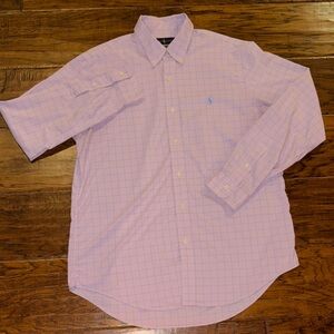 Ralph Lauren Light Pink Plaid Button-Down Shirt